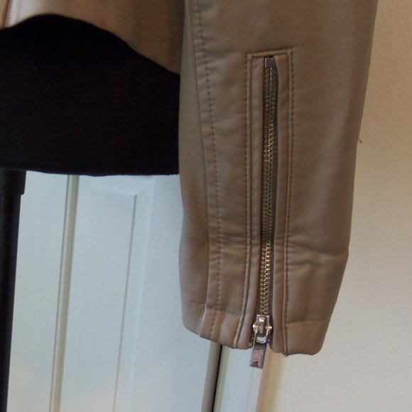 Express Faux Leather Jacket Snap Collar sz S - Picture 9 of 12